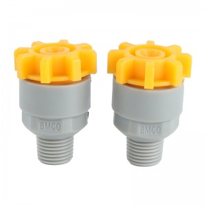 PP Plastik Schnellfreisetzungs- und Abbauspraydüse Industrielle VEE -Strahldüse mit vollem Kegel&flaches Lüftermuster Sprühen