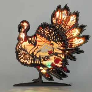 3D -Holztier -Flamingo -Artefakt