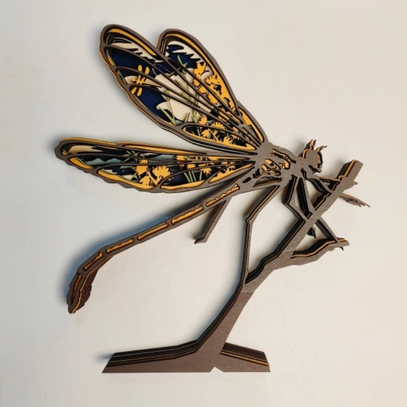3D -Tierholzlibelle Dekoration