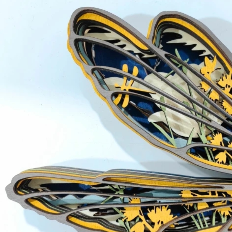 3D -Tierholzlibelle Dekoration