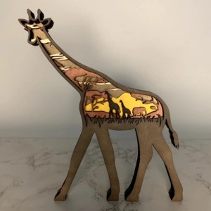 3D -Tierholz -Giraffe