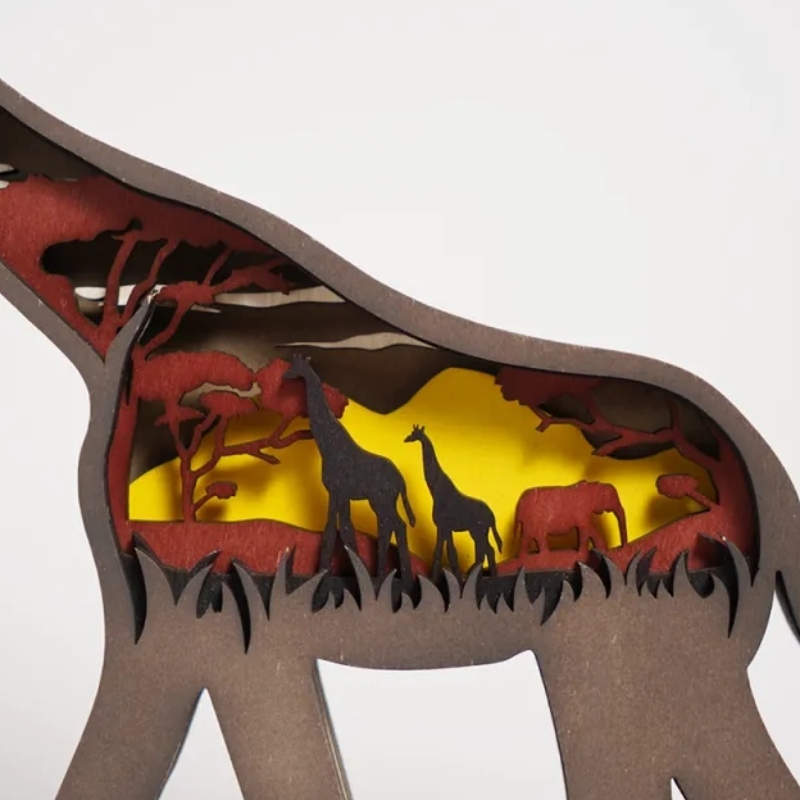 3D -Tierholz -Giraffe