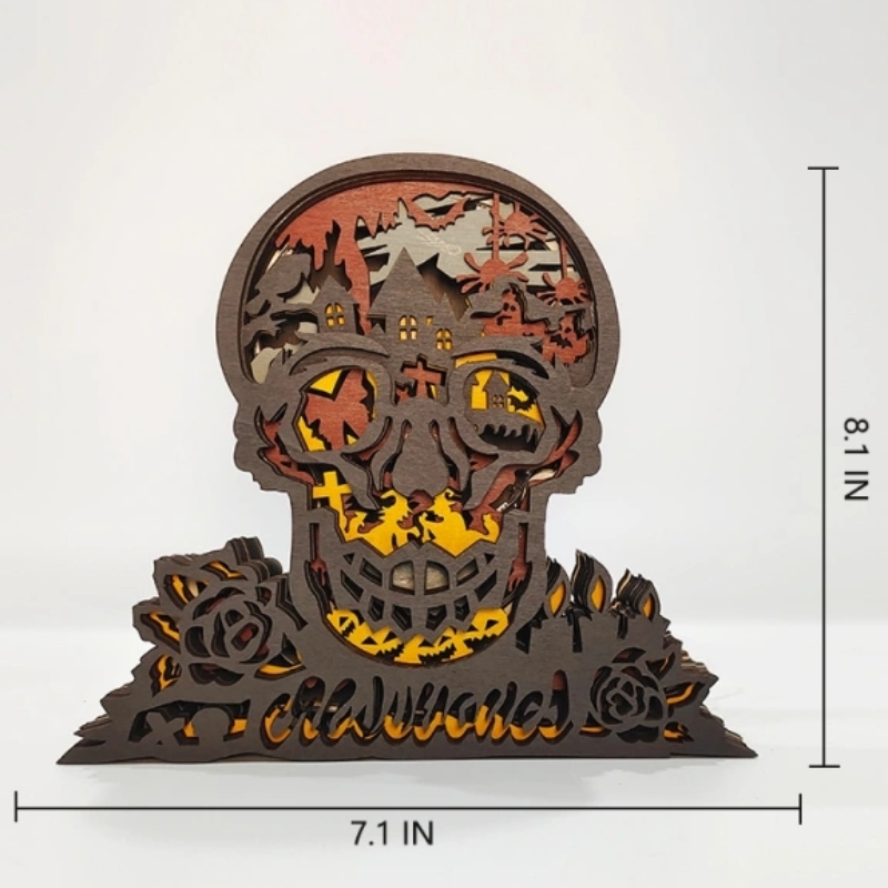 3D -Skelett Holzhandwerk Dekoration