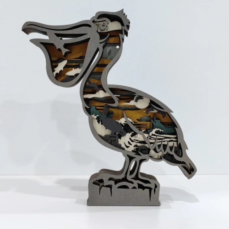 3D Holz Handwerk Ornamente für Vögel