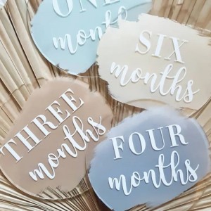 Meilenstein -Gedenkkarte von Acryllaser -Schnittfeiern von Kindern