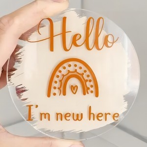 Meilenstein -Gedenkkarte von Acryllaser -Schnittfeiern von Kindern