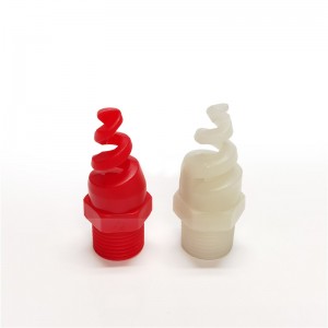 1/4 bis 1 Zoll weiß rote Kunststoff -PP -Spiralabgas -Peelingdüse