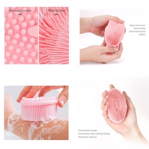 Silikonkörper Scrubber Loofah Peeling Body Bad Pinsel Loofah Pinsel für empfindliche Kinder Frauen Männer alle Haut