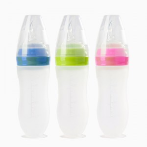 Komplementäre Löffel Silikon Squeeze Löffel Kinder ergänzende Lebensmittelflasche