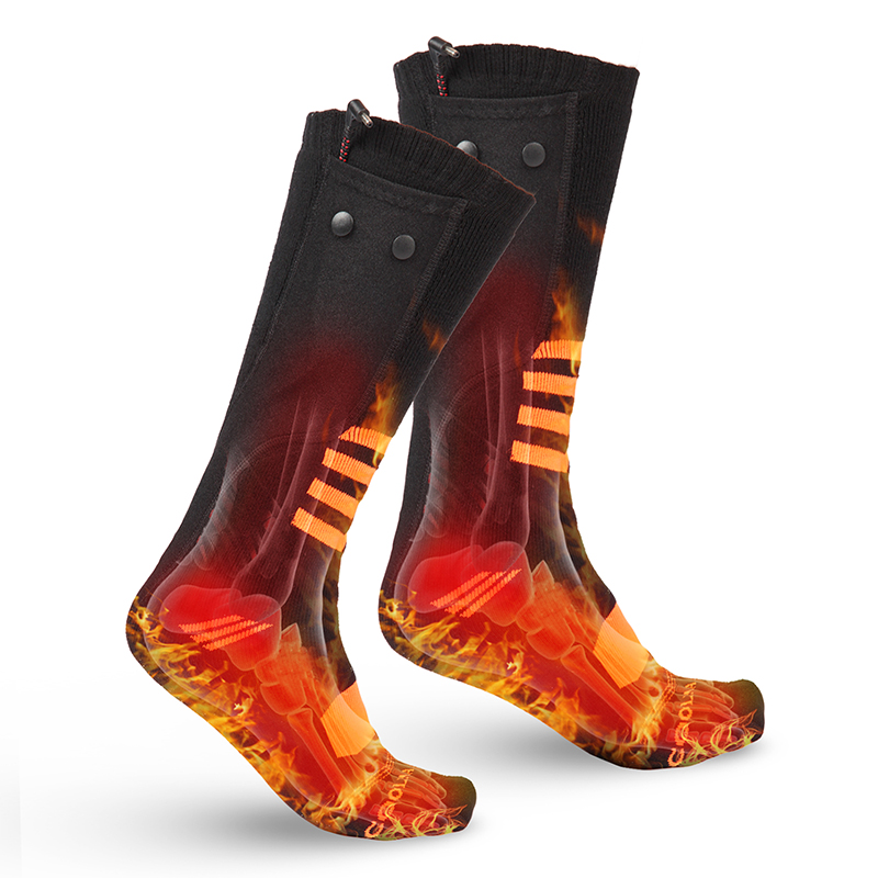 Waschbar 7,4 V wiederaufladbare Batterie Elektrische Heizsocken für Winter im Freien Sportarten