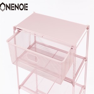 OneNoe Einfache kleine Drahtmetall-Mesh Stapelablagerungsschuhe Regale Kleidung Rack Regale Bücherregale Regale mit 5-stufig für Hotel Supermarkt Einkaufsgeschäft
