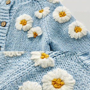 Frühlingskinder Baby Mädchen Strickjacke Mantelkleidung
