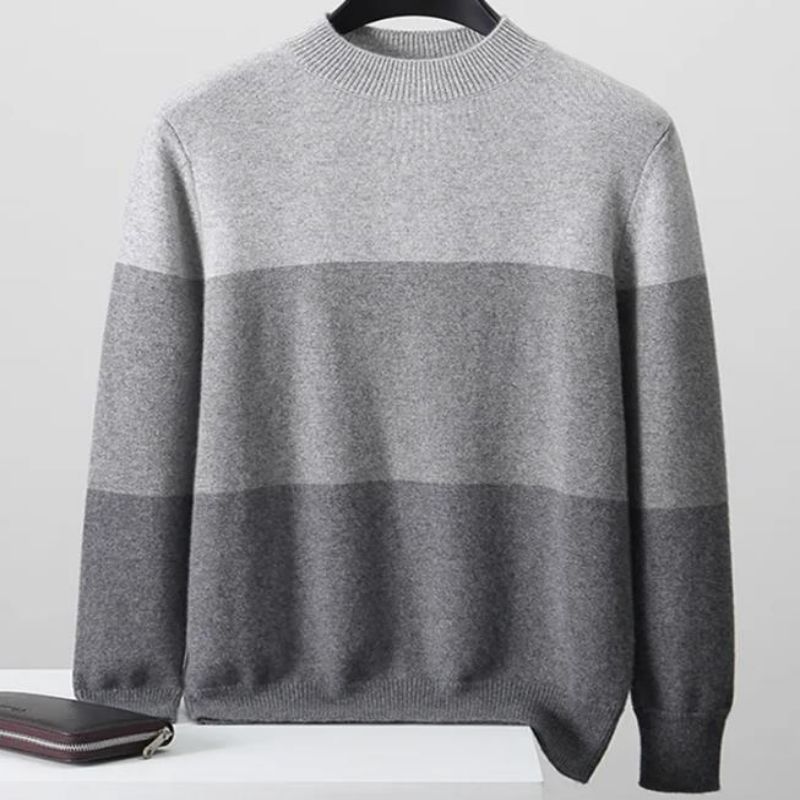 Purer Kaschmirpullover Männer halb Rollkragenpullover Herbst Winter Dicker Pullover warmer Strick -Gelegenheitsmänner 's Pullover
