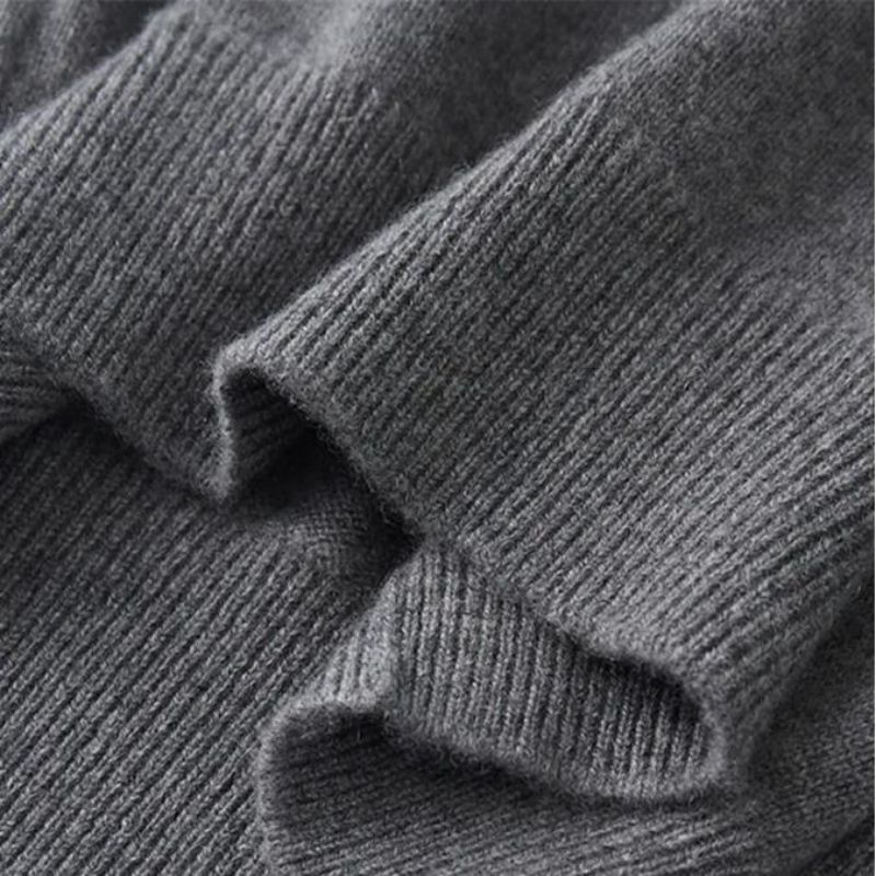 Purer Kaschmirpullover Männer halb Rollkragenpullover Herbst Winter Dicker Pullover warmer Strick -Gelegenheitsmänner 's Pullover