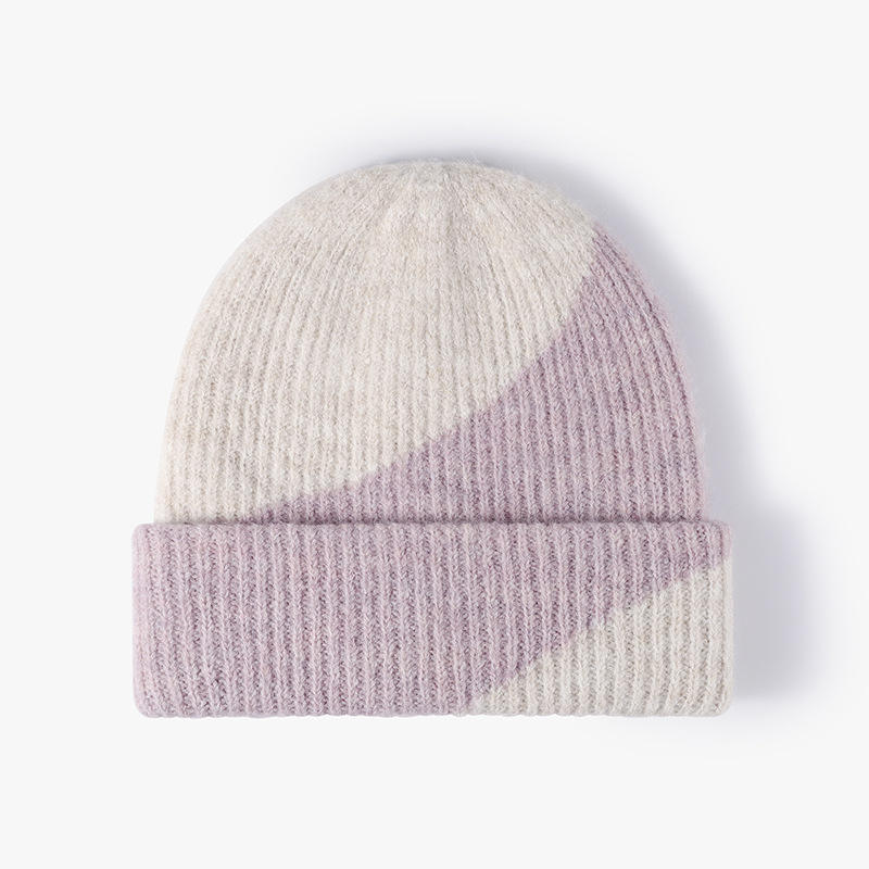 Winter Outdoor Einfache kalte weibliche Farbe Wolle gestricktem Hut Hut