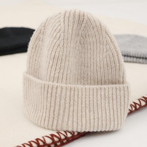 Outdoor Unisex Solid Color Mode gestrickter Kurzmanschetten -Seemann Skater Beanie Schädel Beanie Winterhut
