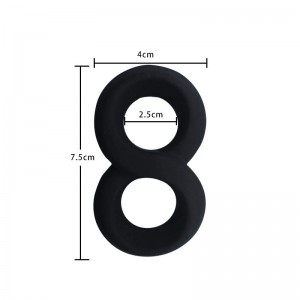 Heißverkaufs Männer Sexspielzeug Penis Ring Hahn Ring für Männer Masturbation (8-förmiger Ring Schwarz und Weiß)