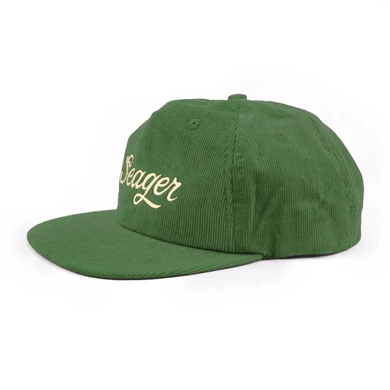 Cord 5 Panel Sticklogo -Kappen unstrukturierte Snapback -Hüte in Schüttung