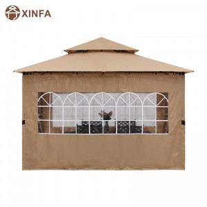 10\'x10 \'Outdoor Pavillebo für Terrasse mit Seitenwänden in Kirchenfenster, braun