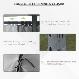 10 \\\\ \'x 13 \\\\\' Outdoor -Terrasse Pavillon -Baldachin -Tierheim mit 6 abnehmbaren Seitenwänden, grau