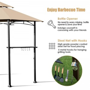 8 \\\\ \'x 5 \\\\\' 2-tierende Baldachin Top Grill Pavillon Outdoor Terrasse Grill-Pavillon-Tierheim mit stabilem Stahlrahmen