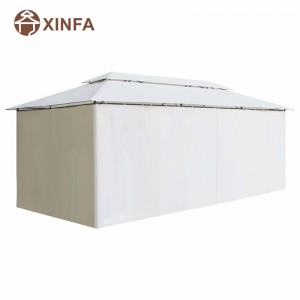 Luxusgarten -Baldachin -Abdeckung Hinterhof Pavillebo Outdoor mit Rotaluminium -Beweis Vorhang