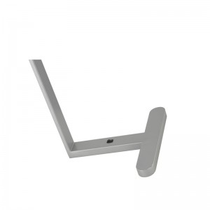 Einfacher Metall -Nachttisch -Tischlampe mit einem Mini -Rocker -Schalter im Gästezimmer