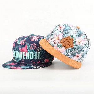 OEM Custom Design Ihr Logo Hochqualität 5 Panel Flat Rand überall über Sublimation Printing Hip Hop Gorras Snapback Cap und Hut