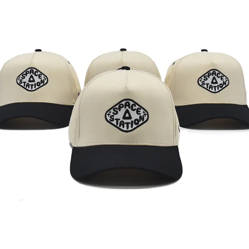 Customized Wholesale 5/6 Panel Structured Baseball Cap Hut benutzerdefinierte Sticklogo -Baseballkappe