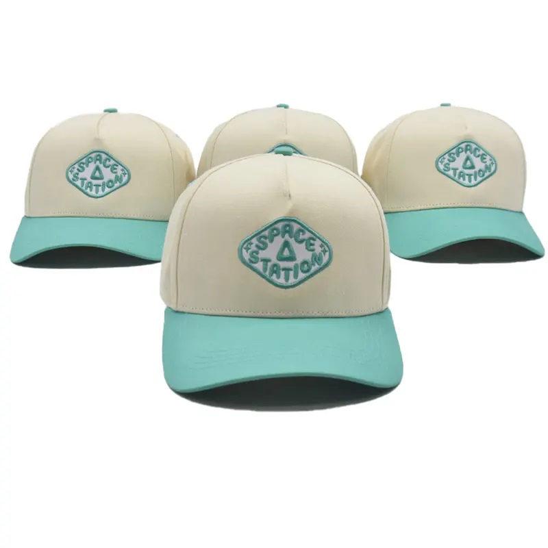 Customized Wholesale 5/6 Panel Structured Baseball Cap Hut benutzerdefinierte Sticklogo -Baseballkappe