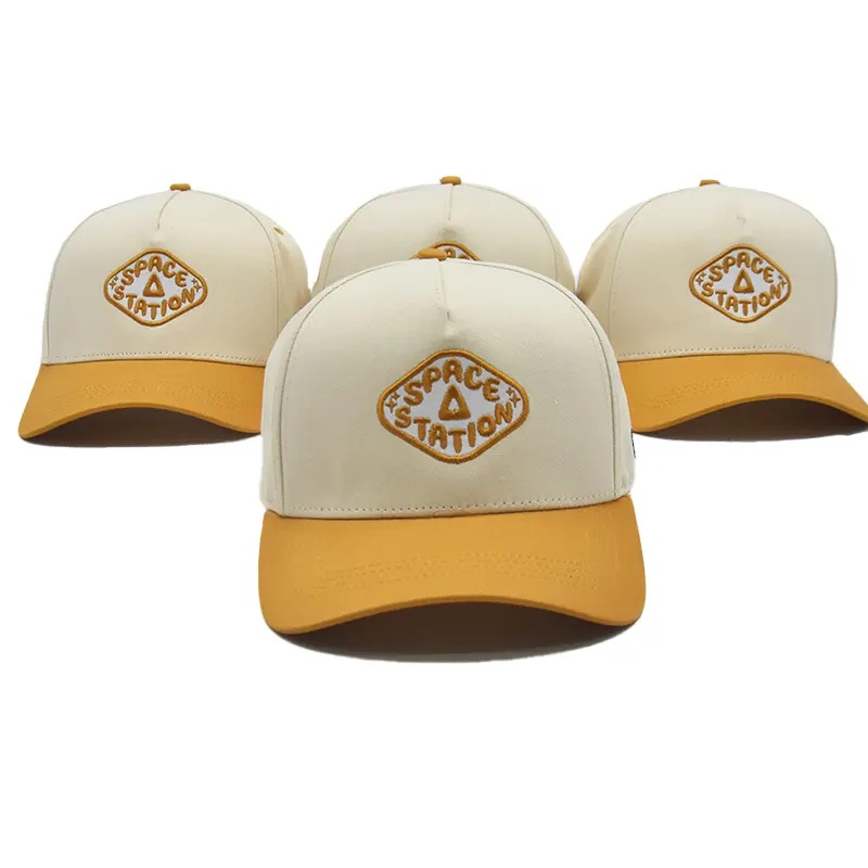 Customized Wholesale 5/6 Panel Structured Baseball Cap Hut benutzerdefinierte Sticklogo -Baseballkappe