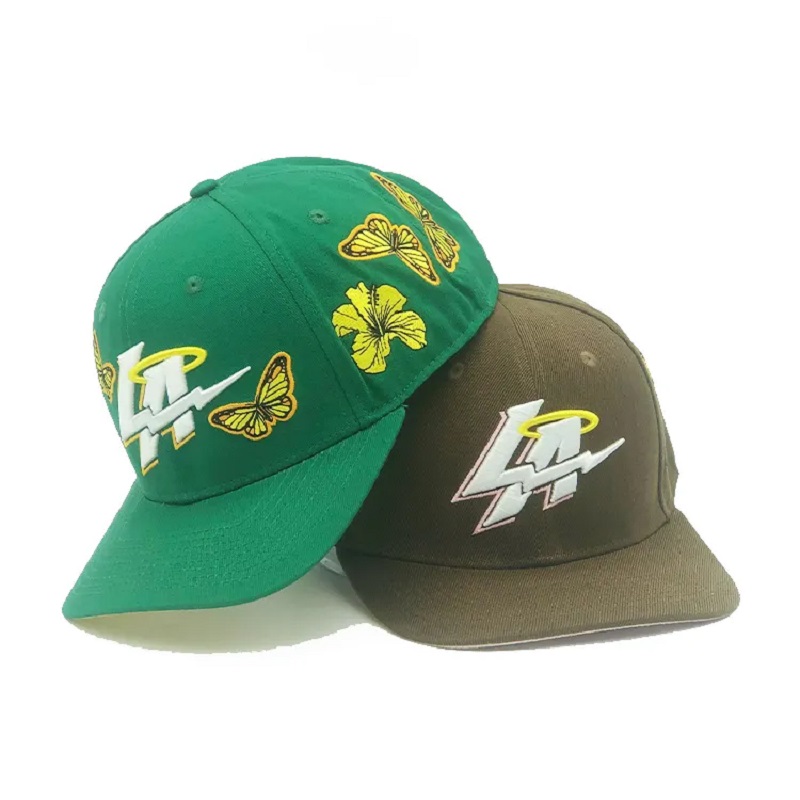 Custom 6 Panel 3D Stickerei Logo Microbend Brim Baseball Cap für Männer