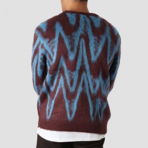 Hochwertiges maßgeschneidertes Muster gestrickt Jacquard Design Men \'s Cardigan Pullover