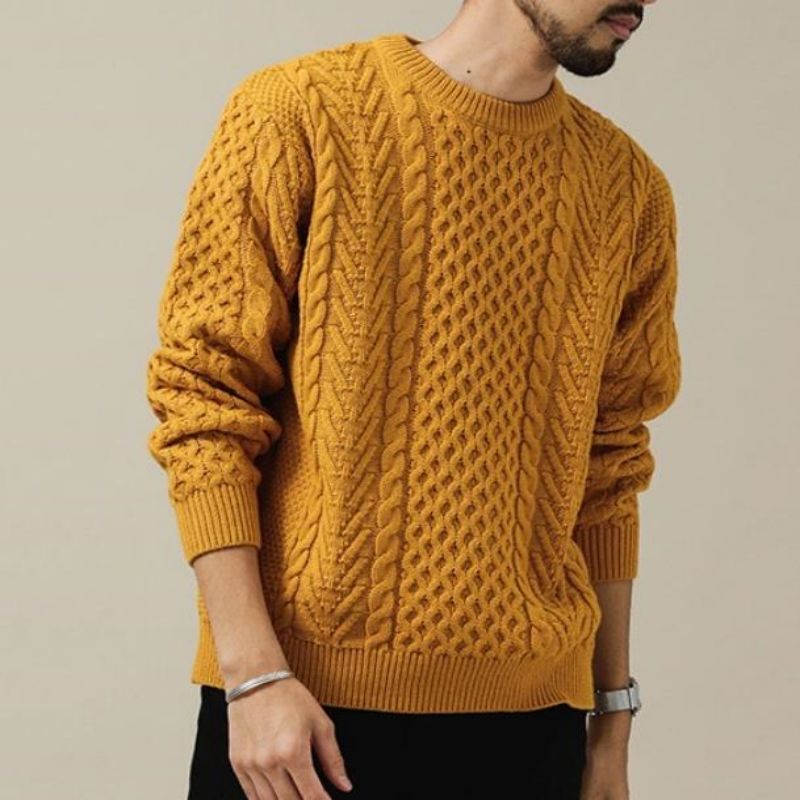 Feste Farbe eleganter gelegentlicher Jumper gestrickte Pullover Männer