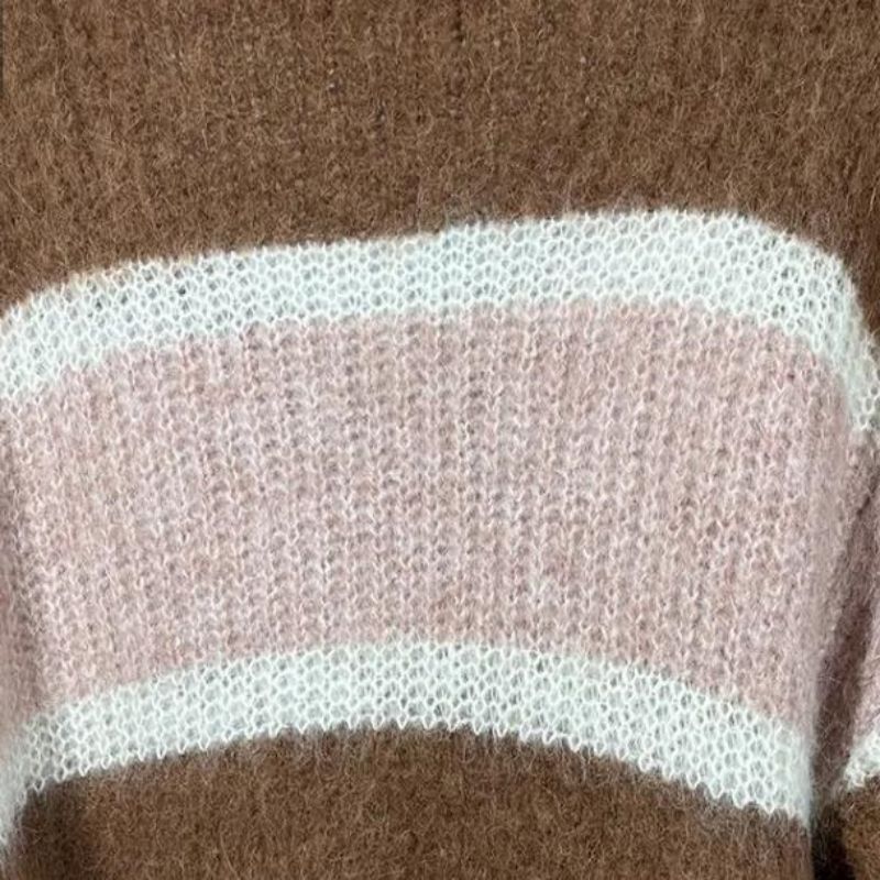 MOHAIR STRIPET -Strickpullover -Pullover -Pullover von Frauen