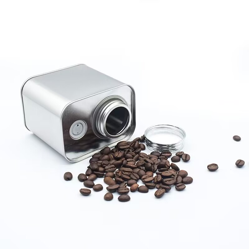 Benutzerdefinierte Blinte Dose Dose Hersteller Drucken Blechplatten leere Kaffeebohnen -Teen -Geschenkbox Metall 250 g Kaffeezinn Verpackung