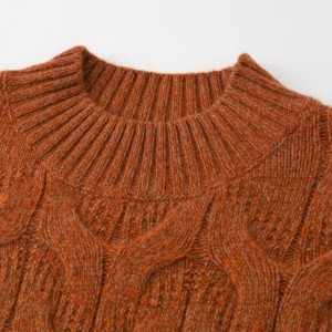 Frauen übergroße Strickwege lässig Pullover Turtle Neck Lazy Wind