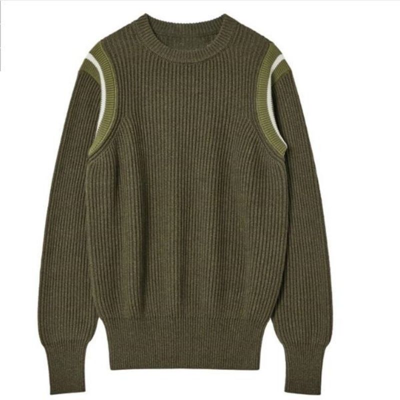 100% Baumwollmänner Pullover Crewneck Loose Strickwear