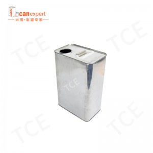 Quadratische rechteckige leere Ölchemikalmetalldose Dose Behälter mit Plastikdeckel für Farbe oder Ölverpackung