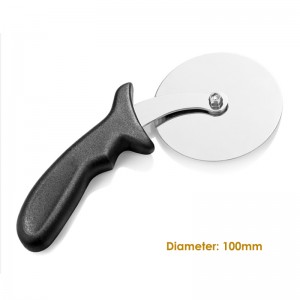 Nützlicher Edelstahl -Pizzaschneidermaschine Pizza Slicer mit Kunststoffgriff einfach zu reinigen