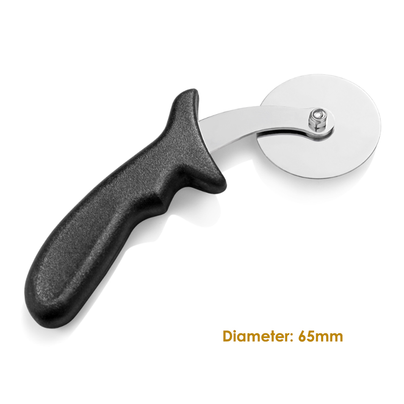 Pizzaradschneider Edelstahl Pizzaschneider Machine Pizza Slicer mit Holzgriff leicht zu reinigen