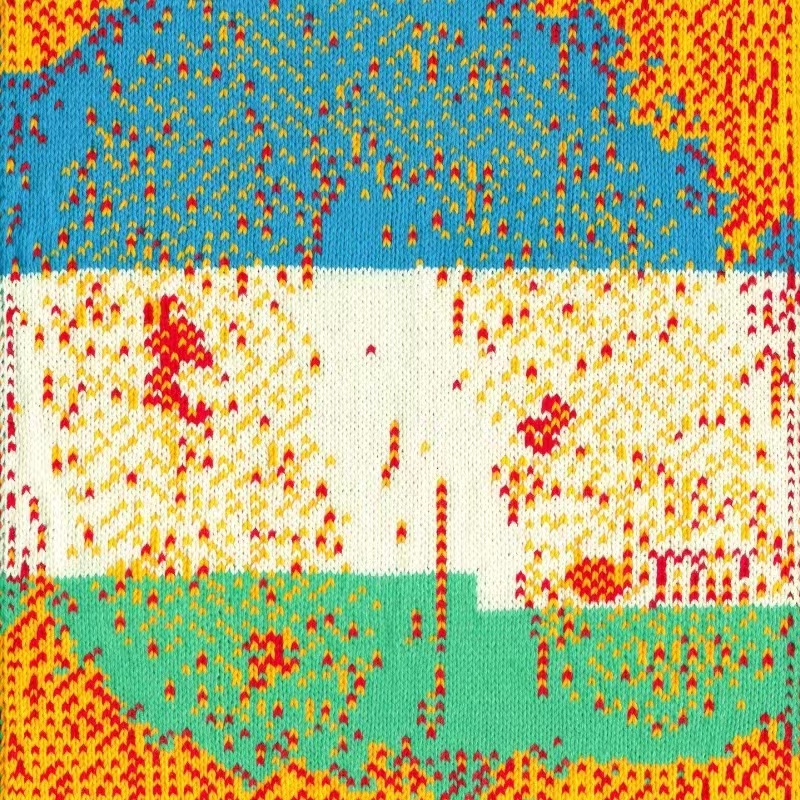 Gemustertes Strickwaren/abstract Art/loose, chaotisch und dynamisch/happy Kombination/color