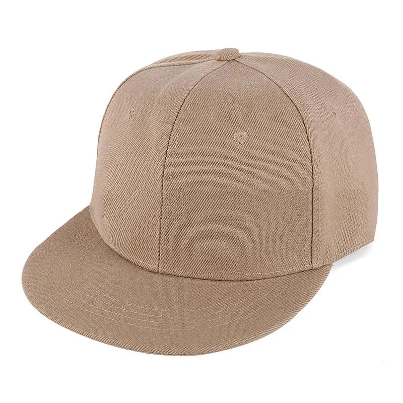 Großhandel hohe Qualität 100% Baumwoll -Mode -Sport -Cap Custom Logo Männer einfache Flat Bill Brim Muster Hip Hop Snapback Cap Hüte