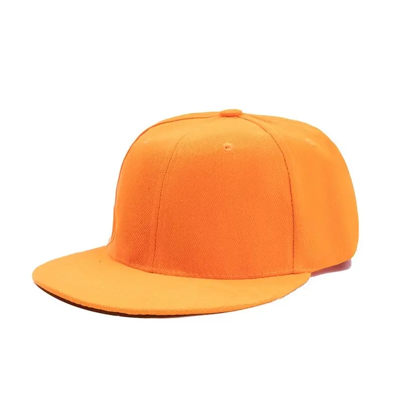 Großhandel hohe Qualität 100% Baumwoll -Mode -Sport -Cap Custom Logo Männer einfache Flat Bill Brim Muster Hip Hop Snapback Cap Hüte