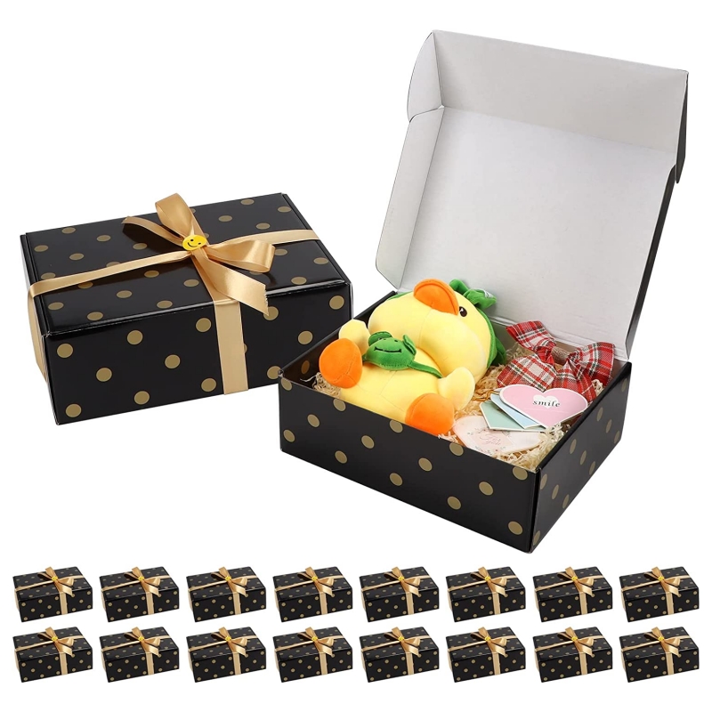 Anpassungsgeschenk für schwarze und goldene Geschenkkartons