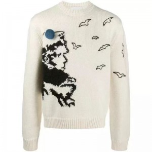 Custom Winter Manufacturing Casual Strick Jacquard Pullover für den Menschen