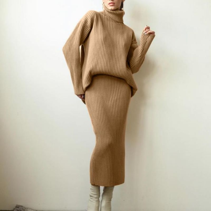 Winter New Mode Custom Women 's warmer Rollkragenpullover -Strickpullover Anzug