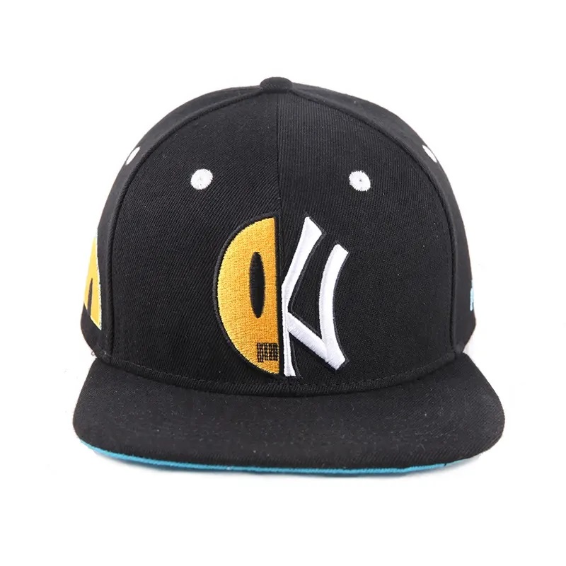 Werks Großhandel Baseballhut Custom Men Snapback Cap 6 Panel Flachrand Stickerei Eingebautes Sportkappe