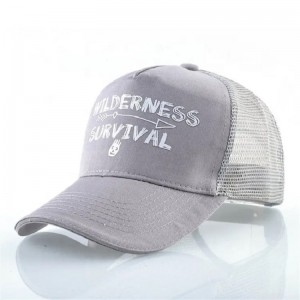 Custom Print gelb Baumwoll Wildleder Stickerei strukturiert 6 Panel Mesh Caps Baseball Cap Trucker Hut