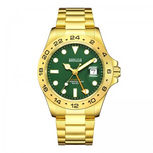 Baogela Neue Männer Luxus Uhr 304 Edelstahl Luminöser Zifferblatt 50m Taucher Modepaare Sport Watch Watchwatch Gold Green 22806